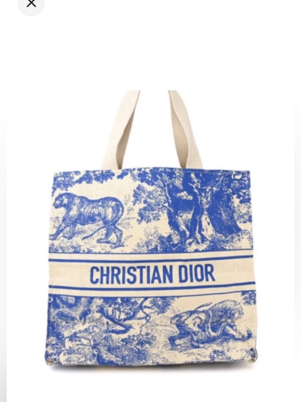 Dior Cream  and Blue  Tote Bag SALE